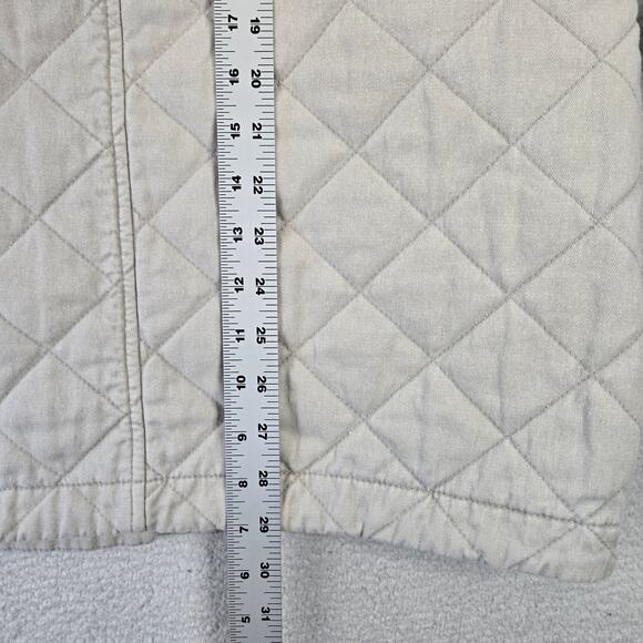 Joie Jacket Womens S Oversized Tan Quilted Snap Closure Shacket Barn Chore - Picture 8 of 13